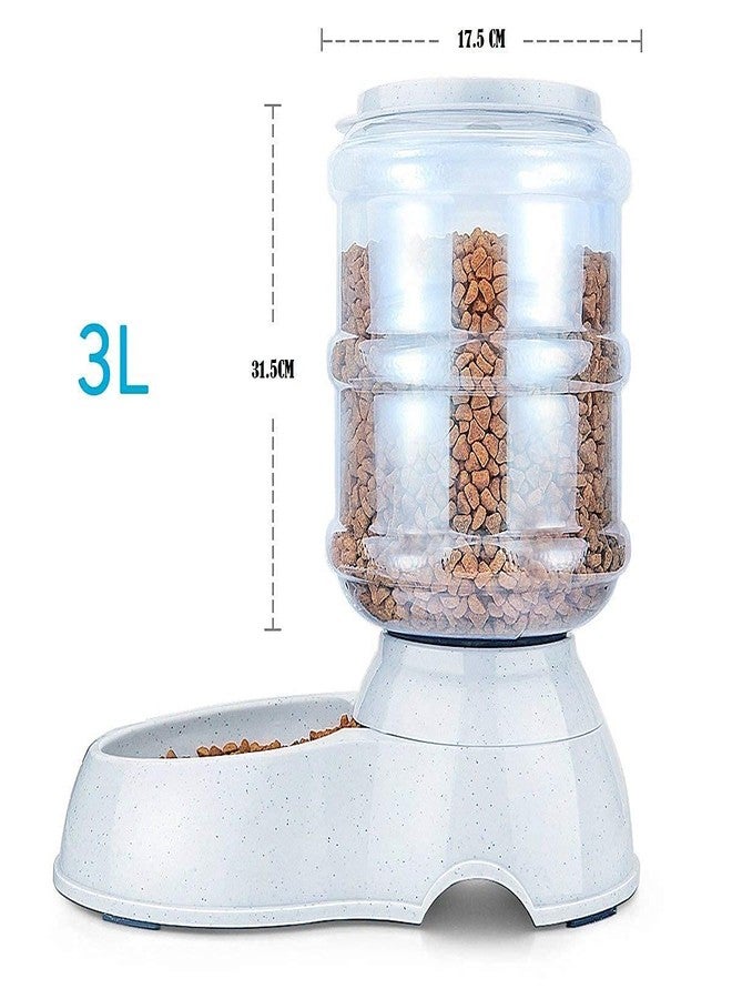 PLUMAZE Automatic Pet Food Dispenser Station - Gravity Replenish Dry Food Storage Bottle Bowl Dish Stand for Dogs, Cats, and Other Animals - Image 4